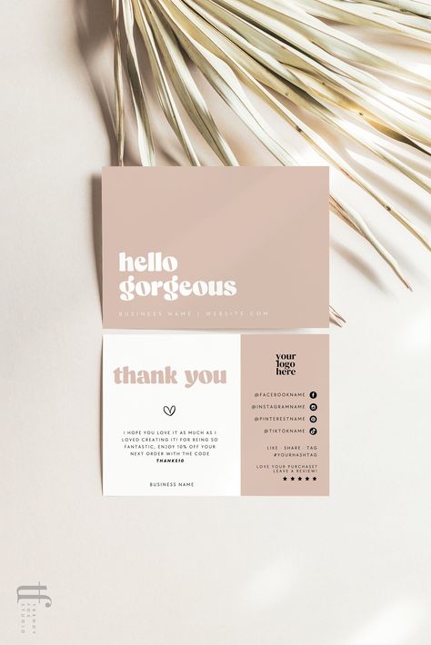 Business Thank You Card Canva, Modern Retro P Free Business Logo, Thanks For Your Purchase, Retro Printables, Small Business Cards, Purchase Card, Thank You Card Design, Packaging Ideas Business, Thank You Customers, Thank You Postcards