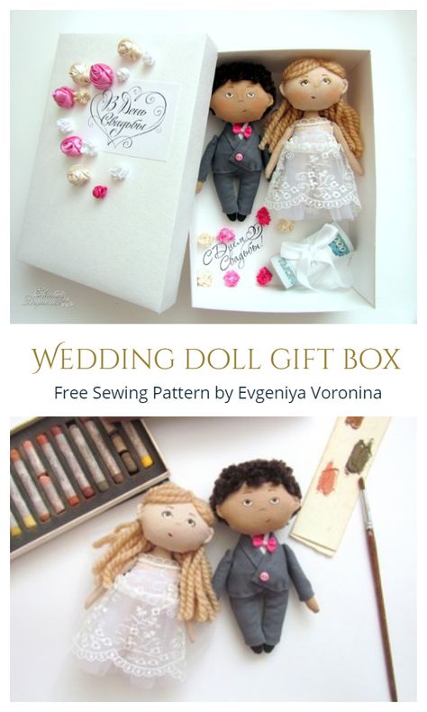 DIY Fabric Wedding Doll Free Sewing Pattern | Fabric Art DIY Fabric Art Diy, Patterns For Toys, Toy Sewing Patterns, Diy Rag Dolls, Homemade Wedding Gifts, Making Toys, Doll Patterns Free, Doll Design, Wedding Doll