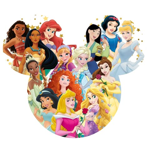 Disney Princesses Group Picture, Disney Princess Seamless Pattern, All Disney Princesses Together, Princess Sublimation Designs, Princess Squad, Princes Disney, Disney Svg Free, Princess Png, Disney Princess Cartoons