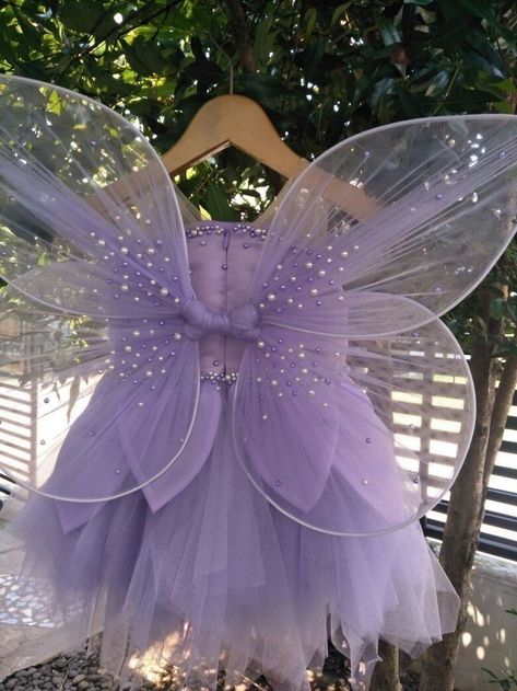 Purple Fairy Costume, Dresses Photoshoot, Butterfly Themed Birthday Party, Obličejové Masky, Purple Flower Girls, Toddler Fancy Dress, Purple Flower Girl Dress, Purple Girls Dress, 2nd Birthday Outfit