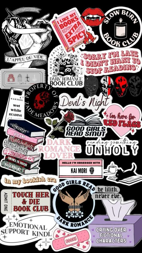 Booktok Wallpaper Aesthetic Spicy, Wallpapers Books Aesthetic, Dark Romance Book Wallpaper, Cute Book Wallpapers Aesthetic, Spicy Book Wallpaper, Romance Books Wallpaper, Kindle Aesthetic Wallpaper, Dark Romance Stickers, Kindle Collage