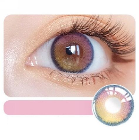 Rainbow Contacts, Yellow Contact Lenses, Dr Closet, Oc Inspo, Yellow Eyes, Pink Eyes, Colored Contacts, Themed Outfits, Eye Contact