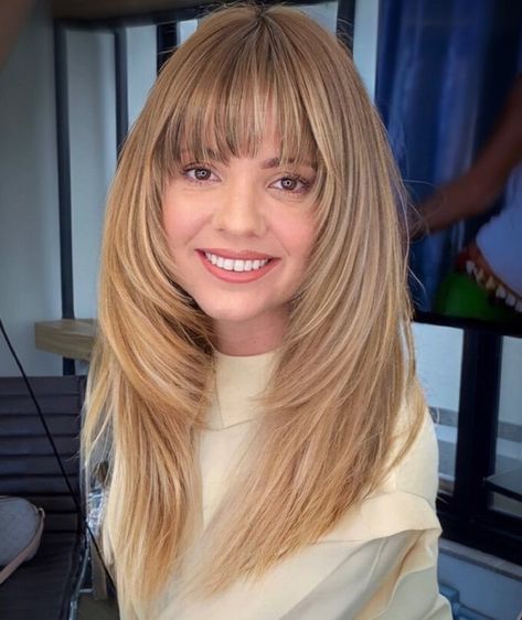 Angled Bangs With Long Hair, Chin Layers, Bangs And Long Layers, Very Long Bob, Long Layered Haircuts With Bangs, Long Shaggy Haircuts, Layered Haircuts Straight, Shaggy Bangs, Angled Hair