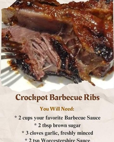 Ina Garten 🍜🍛🎂 | Crockpot Barbecue Ribs Ribs Crockpot, Crockpot Bbq Ribs, Crockpot Barbecue, Slow Cooker Barbecue Ribs, Barbecue Ribs Recipe, Crockpot Ribs, Jalapeno Dip, Slow Cooker Ribs, Barbecue Ribs