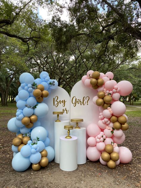 Balloons | Gender Reveal Miami Foto Gender Reveal, Baby Gender Reveal Announcement, Simple Gender Reveal, Pink Baby Shower Decorations, Gender Reveal Baby Shower Themes, Baby Gender Reveal Party Decorations, Gender Reveal Announcement, Balloon Release, Idee Babyshower