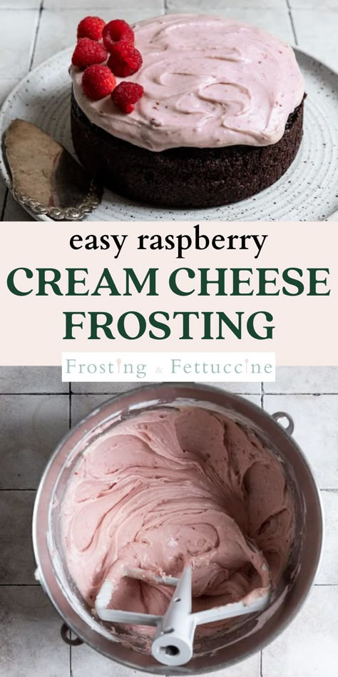 This homemade raspberry frosting with cream cheese is bursting with flavor! For this frosting recipe we use raspberry jam instead of fresh raspberries to reduce the moisture. Its the perfect raspberry icing for chocolate cakes and cupcakes and comes together in just a few minutes! Berry Frosting Recipe, Raspberry Frosting With Jam, Raspberry Jam Frosting, Raspberry Icing Recipe, Raspberry Frosting Recipe, Sourdough Beginner, Raspberry Cream Cheese Filling, Frosting With Cream Cheese, Cream Cheese Cakes