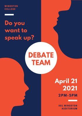 Debate Poster Design Ideas, Blue And Orange Poster, Debate Competition Poster Design, College Poster Design Ideas, College Poster Ideas, Debate Competition Poster, Debate Poster Design, College Event Poster, Competition Poster Ideas