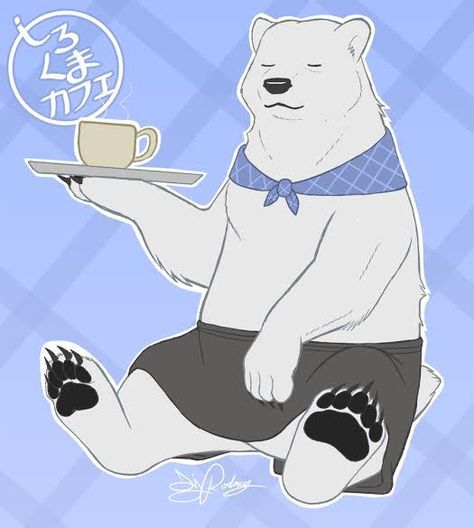 We Are Bare Bears, Polar Bear Cafe, Arcana Twilight, Scalie Art, Shirokuma Cafe, Kemono Fursuit, Ice Bear, Ice Bears, We Bare Bears