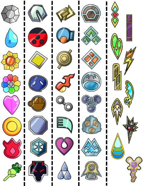 Can you name the Pokémon gym badges pictured below? Pokemon Badges Diy, Pokemon Scrapbook, Evoluzioni Eevee, Pokemon Gym Badges, Pokemon Quiz, Pokemon Badges, Gym Badges, Kartu Pokemon, Pokemon Emerald