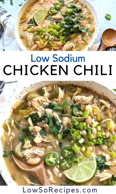 Low Sodium Chicken Chili, Low Sodium Chicken And Noodles, Low Sodium White Chicken Chili, Low Sodium Baked Chicken Recipes, Low Sodium Crock Pot Recipes, Low Sodium Dinners Easy, Low Sodium Chicken Soup, Healthy Low Sodium Dinner Recipes, Ww Instant Pot Recipes