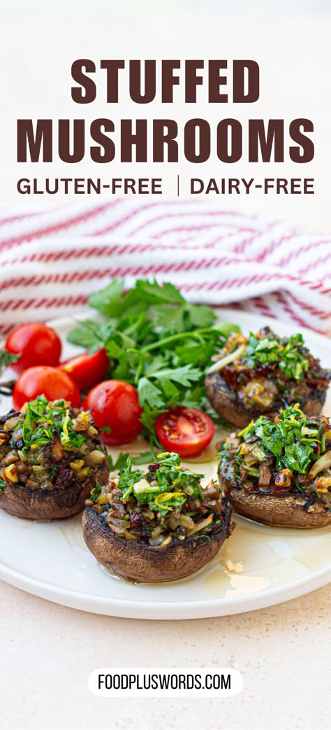 Discover the best gluten-free stuffed mushrooms, brimming with wholesome spinach and a creamy filling. Whip up these easy, healthy, and visually appealing stuffed mushrooms to effortlessly wow your guests. Gluten Free Dairy Free Stuffed Mushrooms, Dairy Free Stuffed Mushrooms, Gluten Free Stuffed Mushrooms, Healthy Stuffed Mushrooms, Baked Stuffed Mushrooms, Stuffed Mushroom Recipe, Vegan Stuffed Mushrooms, Sausage Stuffed Mushrooms, Mushroom Appetizers