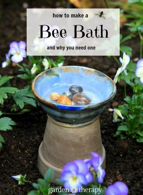 Bee Bath, Bee Friendly Garden, Bee Garden, Bee Friendly, Have Inspiration, Honey Bees, Save The Bees, Garden Stuff, Butterfly Garden