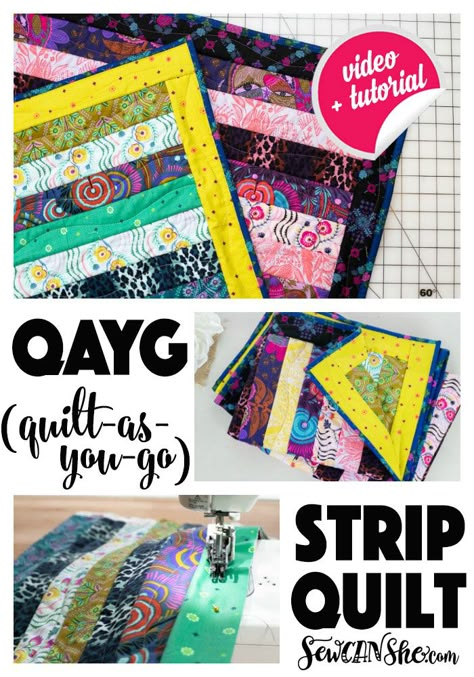 Sew Can She, Free Bag Patterns, Gifts To Sew, Strip Quilt, Jelly Roll Quilts, Nancy Zieman, Jelly Roll Quilt Patterns, Patchwork Ideas, Quick Quilt