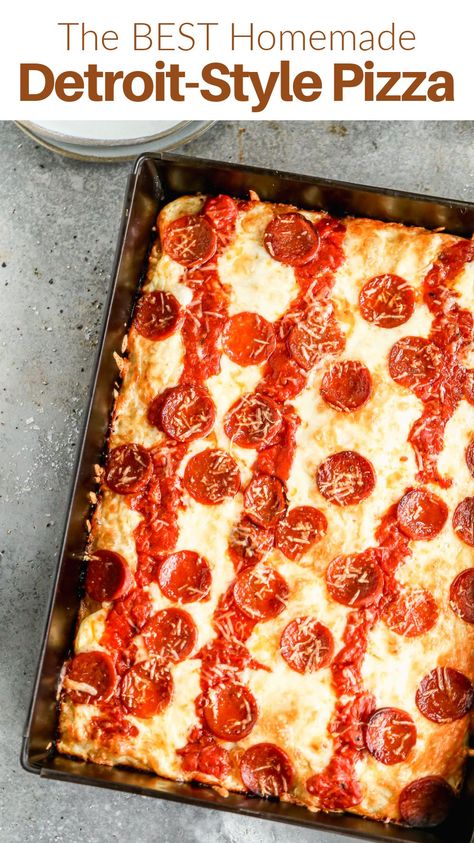 Taste Better From Scratch, Detroit Style Pizza Recipe, National Food Day, Champagne Recipes, Detroit Style Pizza, Detroit Pizza, Dinner Suggestions, Tastes Better From Scratch, Instagram Recipes