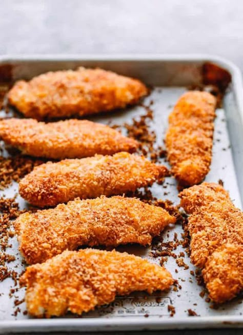 Bake Chicken Tenderloins In Oven, Chicken Tenders Oven, Baked Chicken Tenders Healthy, Chicken Tender Recipes Baked, Chicken Fingers Baked, Oven Baked Chicken Tenders, Baked Chicken Strips, Chicken Finger Recipes, Chicken Strip Recipes