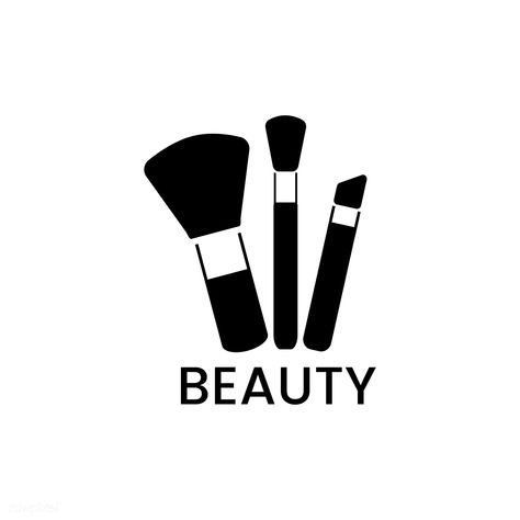 Black makeup brushes icon cosmetic vector | free image by rawpixel.com / filmful Makeup Icon Logo, Makeup Brush Drawing, Makeup Silhouette, Makeup Logo Design Ideas, Logo For Makeup, Make Up Icon, Make Up Artist Logo, Folder Graphic Design, Makeup Drawings