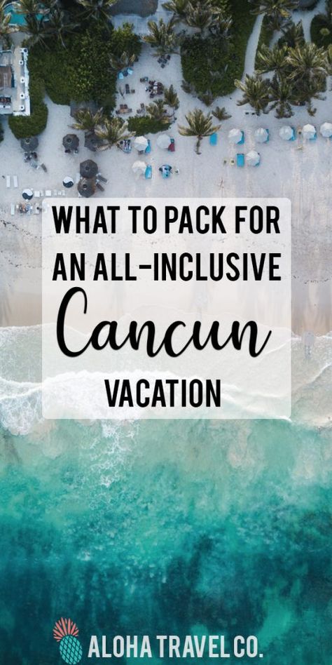 What to pack for Cancun. If you're looking for what to pack for an all-inclusive Cancun vacation you need to check out this list. #cancunvacation #allinclusivecancun #whattopackforcancun #whattopackformexico Things To Bring To Mexico Packing Lists, Cancun Resort Packing List, Must Haves For Mexico Vacation, Cancun In January Outfits, Outfit For Cancun Vacations, Cancun Checklist, Packing For All Inclusive Resort Mexico, Wyndham Alltra Cancun, What To Pack For All Inclusive Mexico