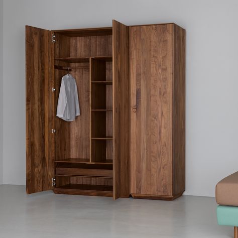 Shop the KIN Cabinetry Collection by Mathias Hahn for Zeitraum and more contemporary German design at SUITE NY Wood Wardrobe Design, Wooden Wardrobe Design, Solid Wood Wardrobes, Wooden Closet, Wooden Cupboard, Wood Wardrobe, Wardrobe Designs, Wooden Wardrobe, Wardrobe Furniture