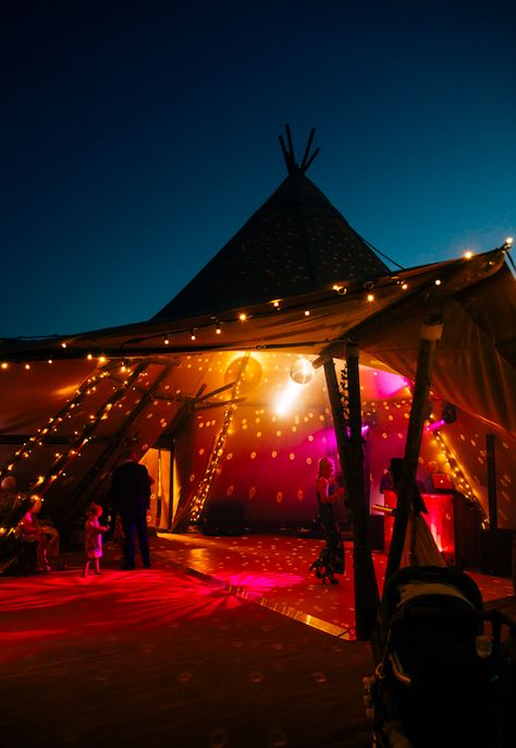 Tipi Party!   Photo Credit: @Emily Little Photography  #tipishowcase #weddingshowcase #weddinginspiration #bohowedding #tipilighting #wedding #gianttipi #festivaltipi #venue #wedspiration #bride #festivalwedding #instawedding #love #tipiwedding #tipi #teepee #rusticwedding #rustic #marquee #outdoorevent #party #tipievent #hertfordshire #tipihire #outdoorwedding #tipis #countryside #countrytipis Garden Marquee Party, Festival Wedding Reception, Mini Festival Ideas, Wedding Rave Party, Music Festival Wedding Theme, Festival Wedding Theme, Teepee Marquee, Festival Marquee, Marquee Birthday