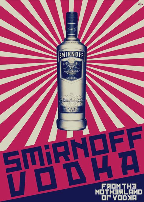 Vodka Poster, Ideas Para Bar, Pink Vodka, Alexander Rodchenko, Bubble Drink, Biker Bar, Living Room Posters, Cupcake Plate, Smirnoff Vodka