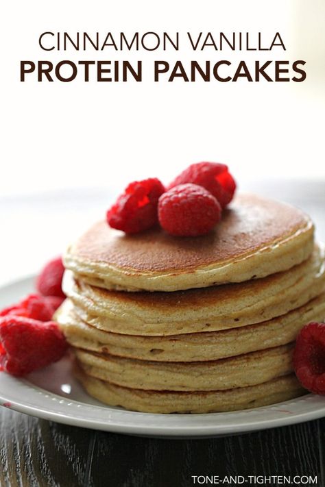 Cinnamon Vanilla Protein Pancakes (Kodiak Cakes) | Tone and Tighten Protein Pancakes Kodiak, Healthy Recipes Dinner Clean Eating, Vanilla Protein Pancakes, Kodiak Recipes, Kodiak Cakes Recipe, Kodiak Pancakes, Kodiak Cakes, Classic Breakfast, Savory Cakes