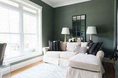 Sherwin-Williams Retreat (SW 6207) Retreat Paint Color, Sw Retreat, Best Benjamin Moore Paint Colors, Calming Paint Colors, Benjamin Moore Paint Colors, Cabinet Paint Colors, Home Bunch, White Interior Design, Black And White Interior