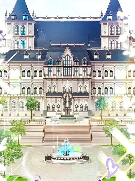 Manhwa Mansion, Manhwa Background, Anime Houses, Castle City, Castle House Design, Victorian House Plans, Anime House, Cute Little Houses, Historical Manhwa