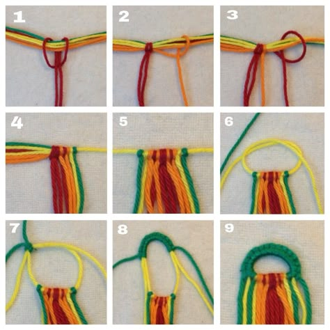 Detailed photo tutorial on how to make a straight beginning row with the friendship bracelets. String Bracelet Patterns, Cute Friendship Bracelets, Friendship Bracelet Patterns Easy, Yarn Bracelets, Handmade Friendship Bracelets, Diy Bracelets Tutorials, Embroidery Bracelets, Friendship Bracelets Designs, Friendship Bracelets Tutorial