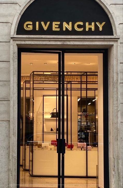 ♔ Givenchy Store Entrance Design, Store Illustration, Store Facade, Manifesting Board, Store Entrance, Signage Board, Cracked Wallpaper, Givenchy Fashion, Retail Store Interior Design