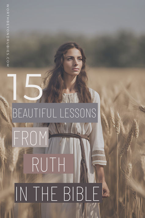 Woman in a wheat field Ruth Journaling Bible, Story Of Ruth Bible, Ruth In The Bible Woman, Book Of Ruth Bible Journaling, Ruth From The Bible, Ruth Aesthetic, Devotional Journal Template, Ruth Bible Journaling, Bible Notes Ideas Notebooks