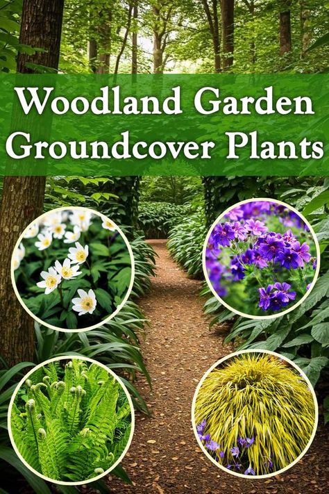 Discover the beauty and practicality of woodland gardens with our curated list of 10 fantastic groundcover plants! From vibrant wildflowers to lush ferns, these stunning species thrive in shade, enrich biodiversity, and prevent soil erosion. Perfect for enhancing your garden’s aesthetic while providing habitats for local wildlife. Transform your shady spaces into a lush, green sanctuary that whispers of tranquility and nature's charm. Explore now! Natural Woodland Garden, Forest Garden Backyards, Forest Garden Ideas, Woodland Garden Design, Georgia Gardening, Wildlife Garden Design, Woodland Garden Ideas, Garden Beds Raised, Groundcover Plants