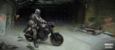 ArtStation - SURVIVAL OF THE FITTEST - Scout unit, Asim A. Steckel Zombies Apocalypse Art, Fallout Cosplay, Post Apocalyptic Costume, Apocalyptic Art, Biker Photography, Apocalypse Art, Survival Of The Fittest, Apocalypse Survival, Motorcycle Art