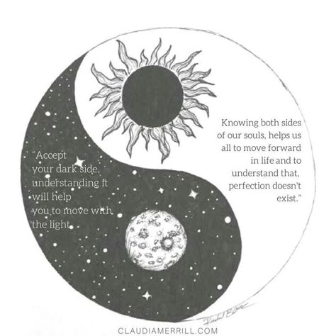 This contains an image of Balance Tattoo, Ying Yang Tattoo, Yin Yang Art, Yin Yang Tattoos, Muster Tattoos, Sun And Moon Drawings, The Sun And Moon, Moon Drawing, Ying Yang