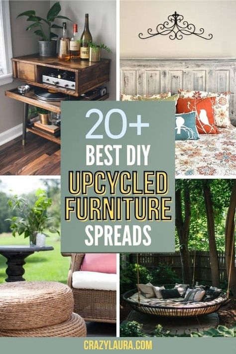 Explore 20+ creative DIY furniture upcycling ideas! Give old pieces new purpose and add a personalized touch to your home decor. #DIY #Furniture #UpcycledFurniture #HomeDecor Repurposing Furniture Ideas, How To Upcycle Furniture, Funky Furniture Diy, Easy Diy Furniture Projects, Upcycle Furniture Ideas, Old Furniture Makeovers, Upcycling Furniture Ideas, Repurpose Projects, Creative Upcycling