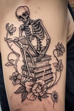 Halloween Tattoos For Women, Book Inspired Tattoos, Frankenstein Tattoo, Halloween Tattoo Ideas, Halloween Tattoos Sleeve, Unique Half Sleeve Tattoos, Skeleton Arm, Pumpkin Tattoo, Wicked Tattoos