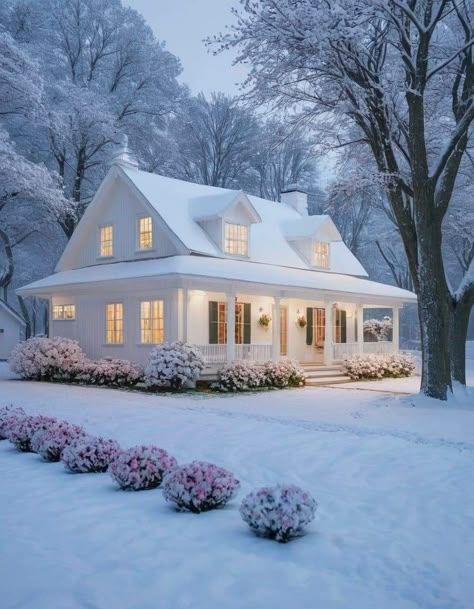 White House White Windows, House White Windows, Luxury Homes Kitchen, Winter Cottages, Mini Homes, Homes Kitchen, Cold As Ice, House Exterior Ideas, House Bloxburg