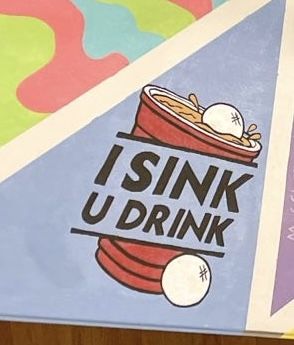 I Sink You Drink Beer Pong, Beer Pong Table Painted Western, Beer Pong Designs, Pong Table Inspo College, Country Beer Pong Table, Diy Beer Pong Table Paint Ideas For Guys, Frat Beer Pong Table, Pong Table Painted College Boy, Funny Pong Table Painted College