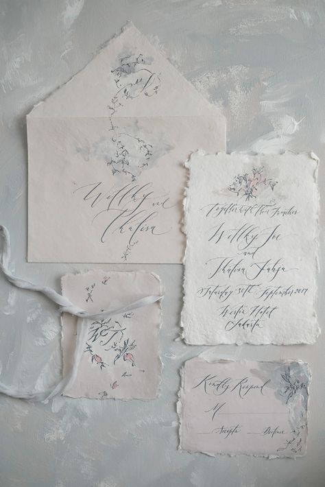 Papermaking Diy, Whimsical Calligraphy, Floral Wedding Stationery, Online Invitation, Calligraphy Stationery, Handmade Invitations, Invitation Calligraphy, Wedding Invitation Inspiration, Stationery Inspiration