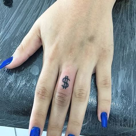 Black Pearl Engagement Ring, Money Sign Tattoo, Dollar Sign Tattoo, Money Tattoos, Pearl Engagement Ring Set, Tattoo Money, Dollar Tattoo, Minimalistic Tattoo Ideas, Sign Tattoo