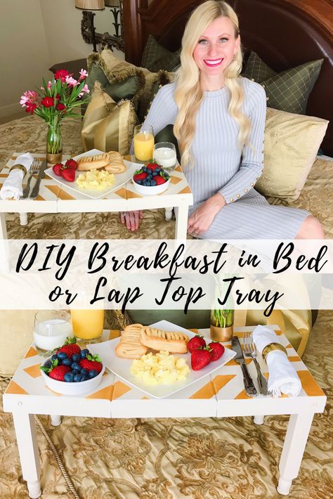 Make your own breakfast in bed, or laptop tray for cheap! #breakfastinbed #laptoptable #breakfasttime #bedtray #diytray Diy Breakfast, Wooden Shadow Box, Laptop Tray, Bed Tray, Breakfast Tray, Diy Tray, Homemade Breakfast, Laptop Table, Buffet Food