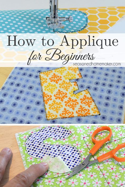 A roundup of raw edge applique techniques - The Crafty Quilter Applique For Beginners, How To Applique, Tips Menjahit, Diy Sy, Projek Menjahit, Applique Tutorial, Sewing 101, Sew Ins, Crazy Quilting