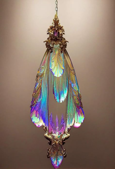 Stained Glass Butterfly Chandelier, Artistic Chandeliers, Fantasy Chandelier, Iridescent Light, Magical Light, 판타지 아트, Dream Decor, Dream House Decor, Dream Home Design