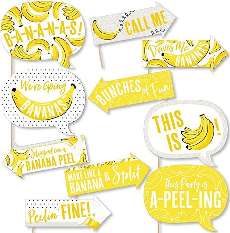 Banana Bachelorette Party, Lets Go Bananas Birthday Party, Banana Theme Party, Go Bananas Birthday, Banana Birthday Party, Banana Birthday, Banana Party, Funny Photo Booth, Denver Trip