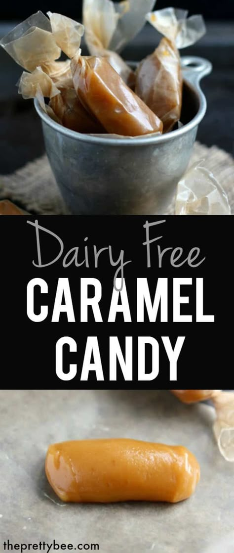 Dairy Free Dessert Christmas, Dairy Free Caramel, Caramel Candies Recipe, Vegan Candy, Dessert Christmas, Vegan Caramel, Vegan Candies, Caramel Candy, Dairy Free Gluten Free