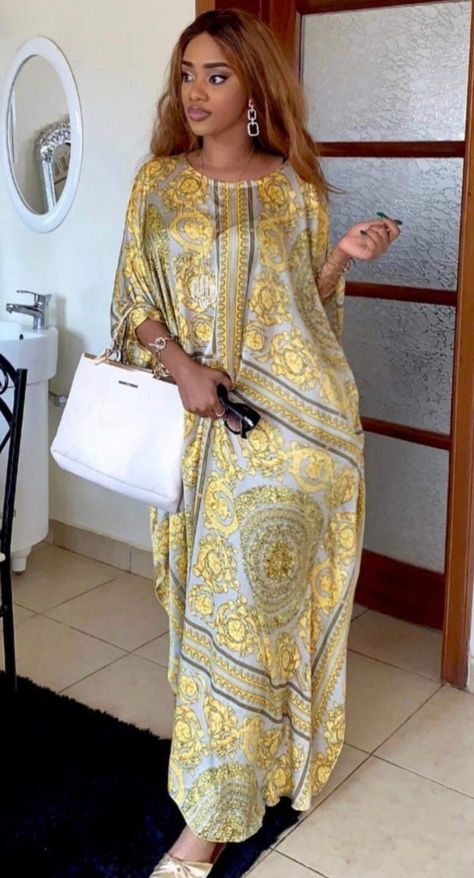 Chiffon Bubu, Bubu Kaftan Styles, Kaftan Styles, Stylish Naija, Long African Dresses, Kaftan Designs, Dresses African, African Dresses Modern, Afrikaanse Mode