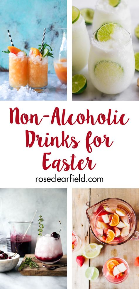 Easter Drink Ideas, Fun Easter Drinks, Spring Punch Recipes, Brunch Drinks Alcoholic, Easter Punch Recipes, Fruity Mocktail, Easter Brunch Drinks, Summer Drinks Nonalcoholic, Easter Drink