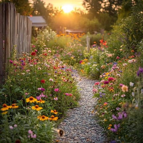 I Love Bees, Cottage Garden Design, Garden Inspo, Cut Flower Garden, Wildflower Garden, Garden Plans, Garden Gate, Farm Gardens, Small Gardens