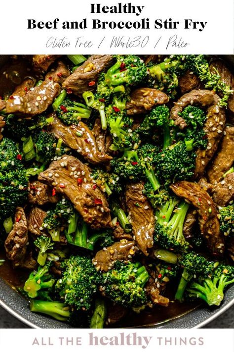 Cleanish Eating, Whole30 Easy, Healthy Beef And Broccoli, Steak And Broccoli, Beef Meatloaf, Healthy Beef Recipes, Healthy Beef, Beef And Broccoli, Diner Recept