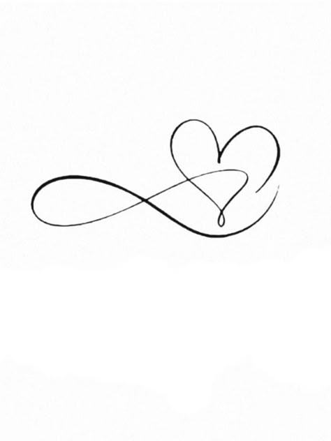 Heart And Eternity Tattoo, Infinity And Heart Tattoo Design, Infinity Tattoo Heart, Infinity And Heart Tattoo, Infinity Heart Tattoo For Women, Heart With Infinity Tattoo Designs, Infinity Tattoo Designs For Women, Infinity Tattoo With Initials, Heart And Infinity Tattoo