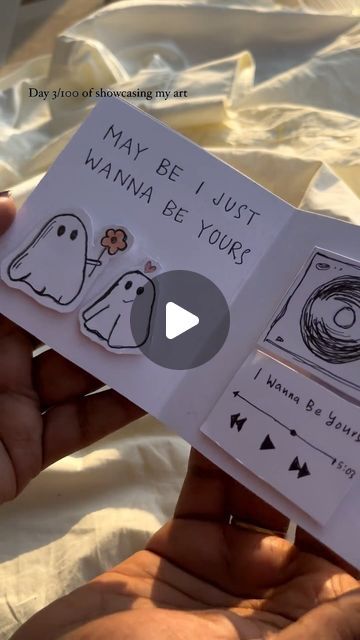 Music Paper Crafts Diy, Musical Cards Handmade, I Wanna Be Yours Spotify Card Diy, Music Cards Ideas, Arctic Monkeys Doodles, Arctic Monkeys Diy, Aesthetic Handmade Cards, Music Cards Handmade, Music Arctic Monkeys